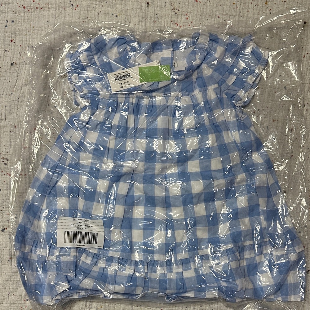 Janie and Jack Blue and White Checkered Diaper Cover-aka Dorothy Costume!